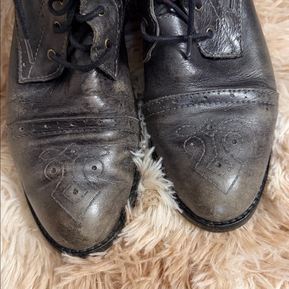 A Beauty! VTG TED BAKER! Leather Lace-Up Ankle Boots*Brogue Toe*Women’s 8 (Est.) - Picture 14 of 15